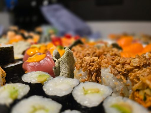 Hand rolled sushi